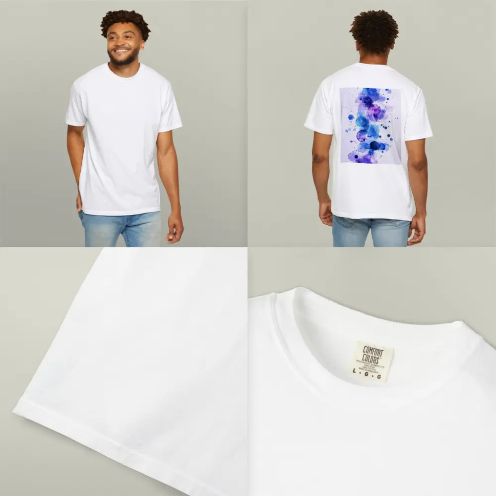 Blue Purple Watercolor Abstract Splash Art – T-Shirts