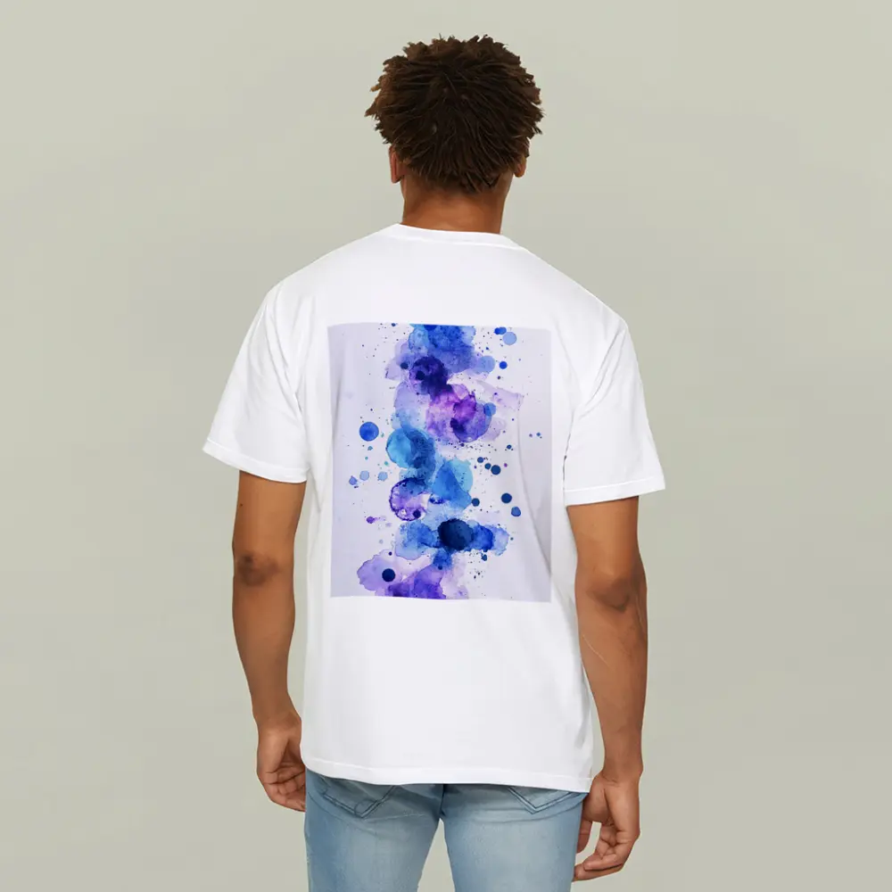 Blue Purple Watercolor Abstract Splash Art – T-Shirts