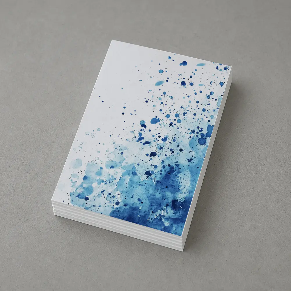 Blue Watercolor Splash Abstract White Background – Postcards