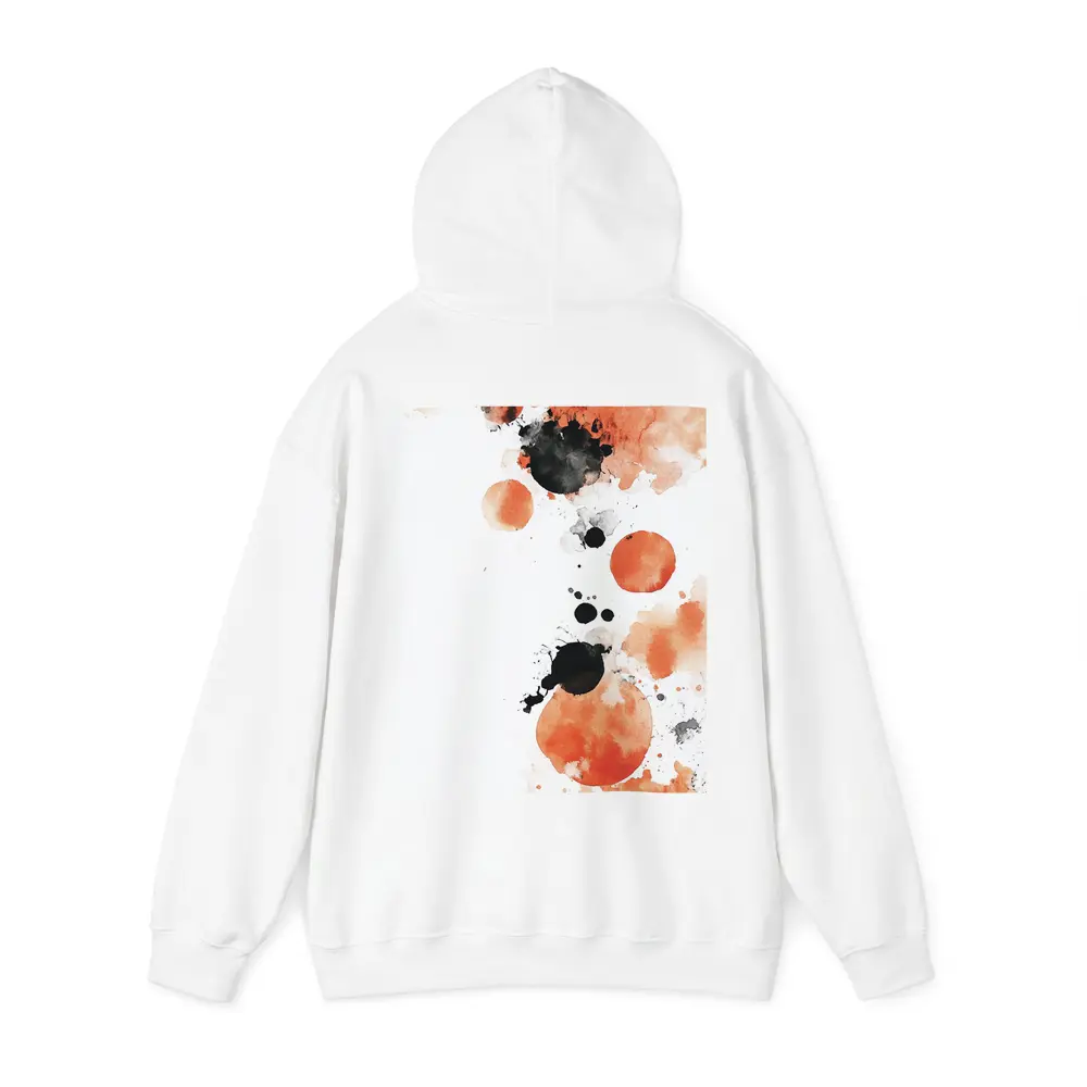 Orange Black Watercolor Ink Splatter Abstract Art – Hoodies