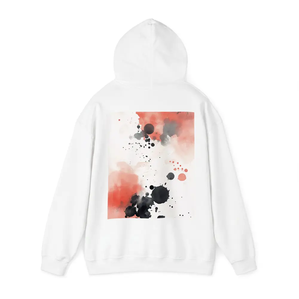 Red Black Ink Splatter Watercolor Abstract Art – Hoodies