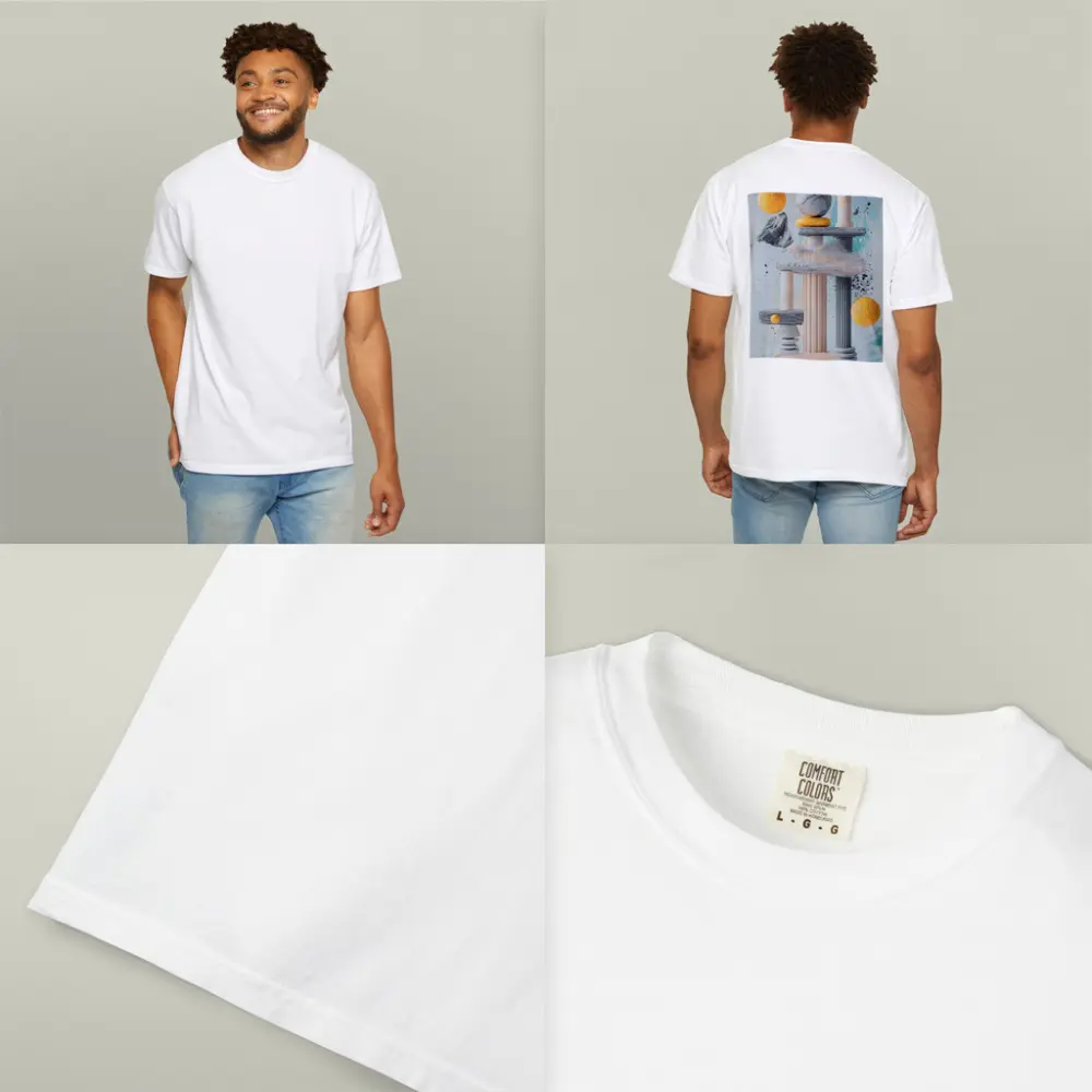 Greek Columns Marble Spheres Abstract Art – T-Shirts