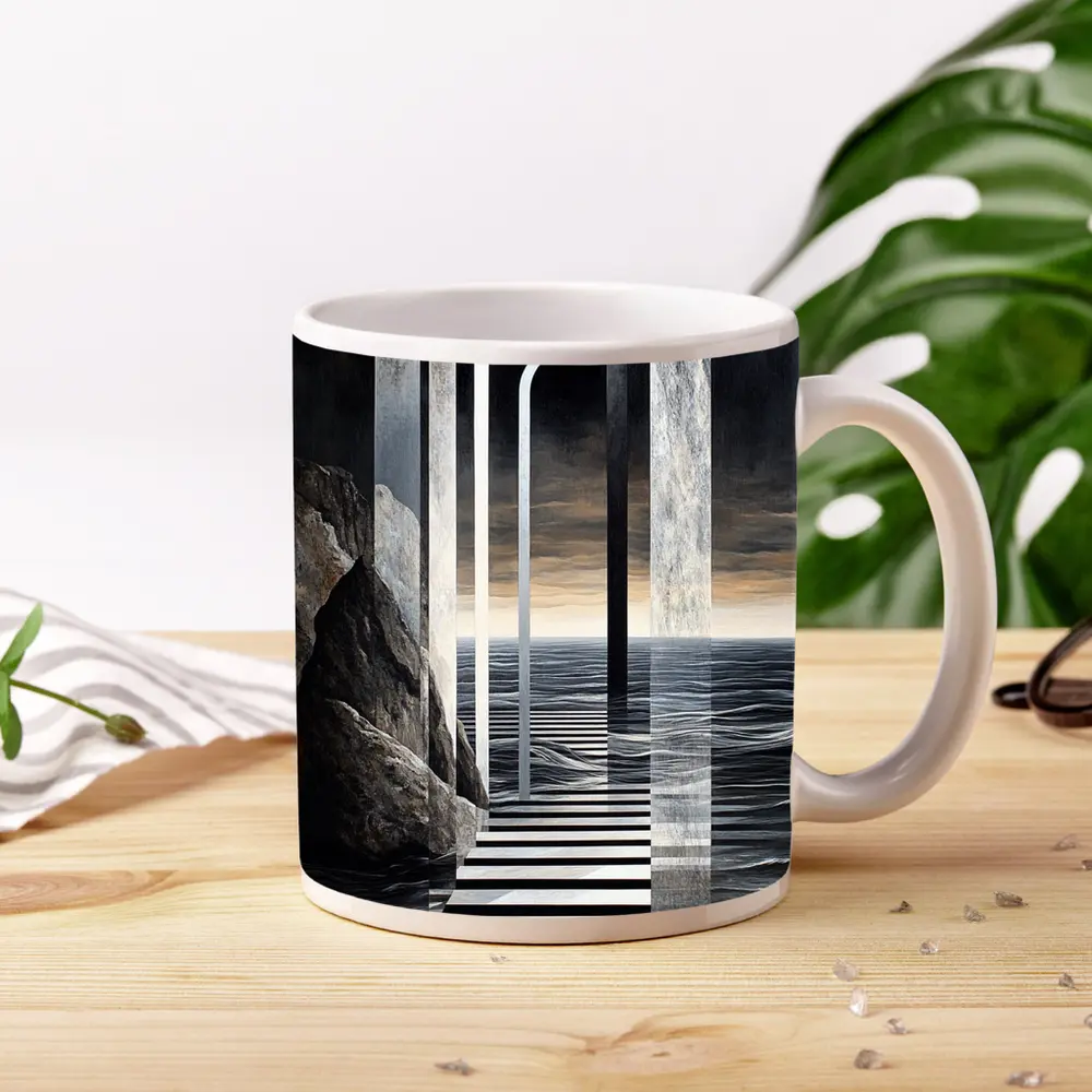 Surreal Arches Ocean Dark Atmospheric Art – Mugs