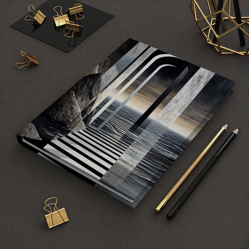 Surreal Arches Ocean Dark Atmospheric Art – Notebooks