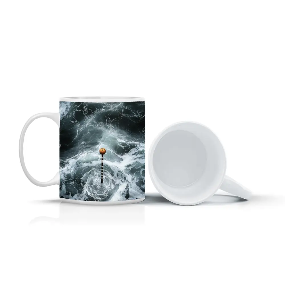 Ocean Buoy Swirling Dark Stormy Waves – Mugs