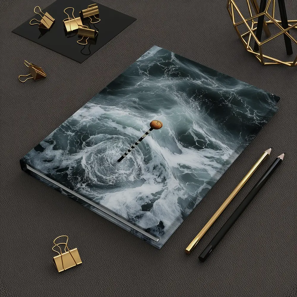 Ocean Buoy Swirling Dark Stormy Waves – Notebooks