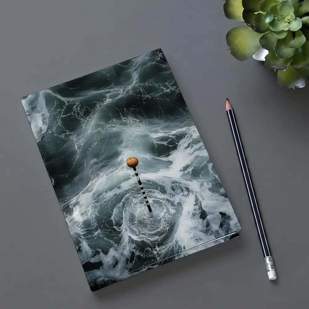 Ocean Buoy Swirling Dark Stormy Waves – Notebooks