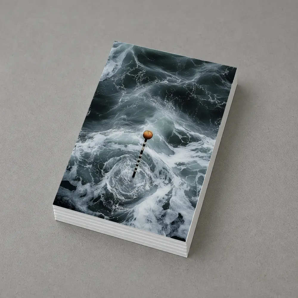 Ocean Buoy Swirling Dark Stormy Waves – Postcards