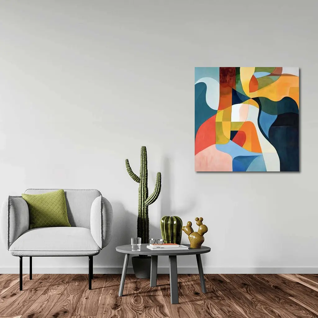 Bold Abstract Shapes Colorful Modern Art – Wall Art
