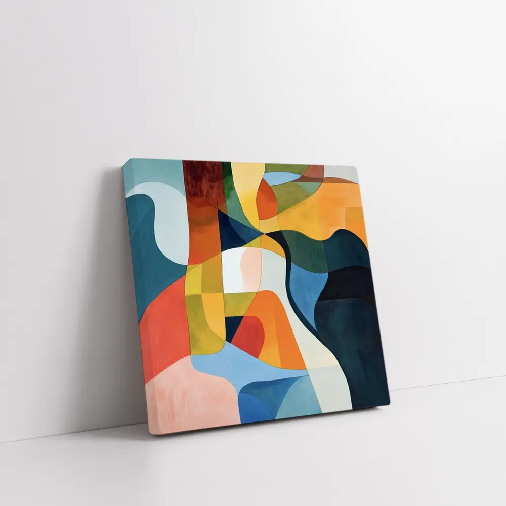 Bold Abstract Shapes Colorful Modern Art – Wall Art