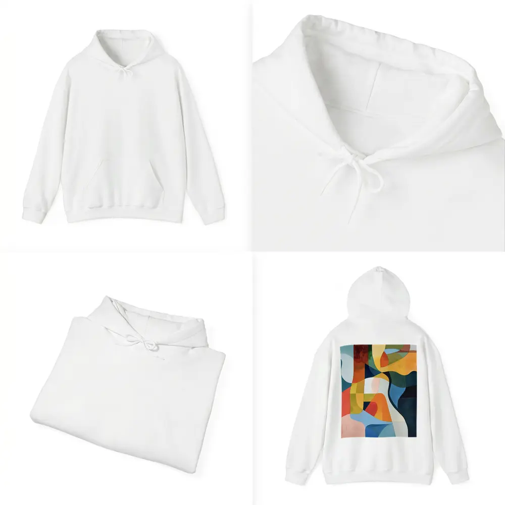 Bold Abstract Shapes Colorful Modern Art – Hoodies