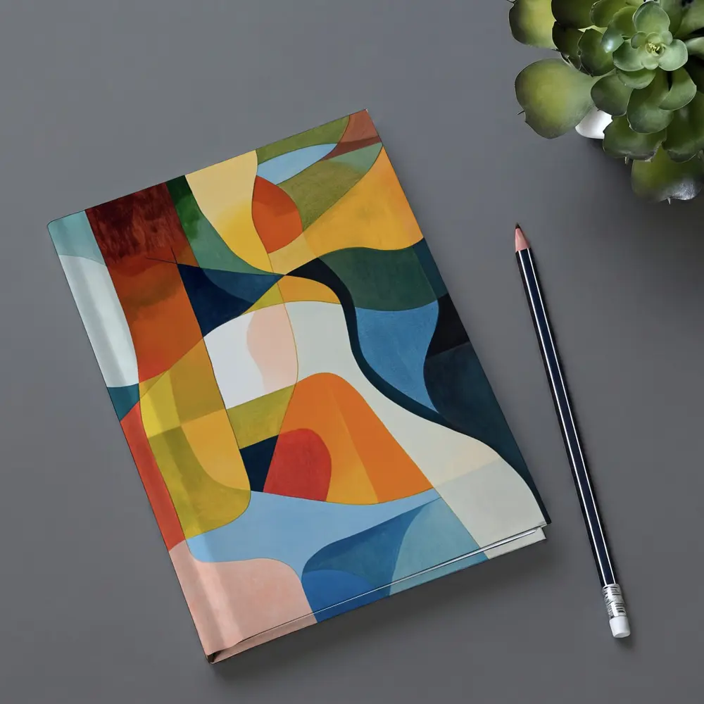 Bold Abstract Shapes Colorful Modern Art – Notebooks