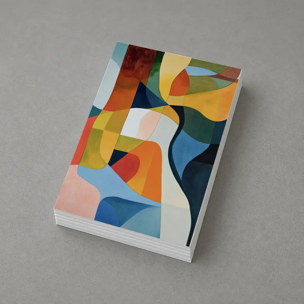 Bold Abstract Shapes Colorful Modern Art – Postcards