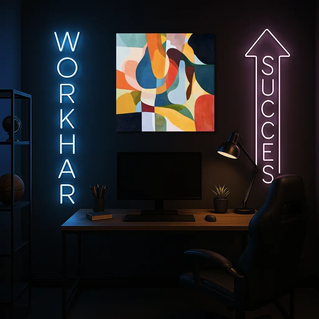 Colorful Abstract Organic Shapes Modern Art – Wall Art