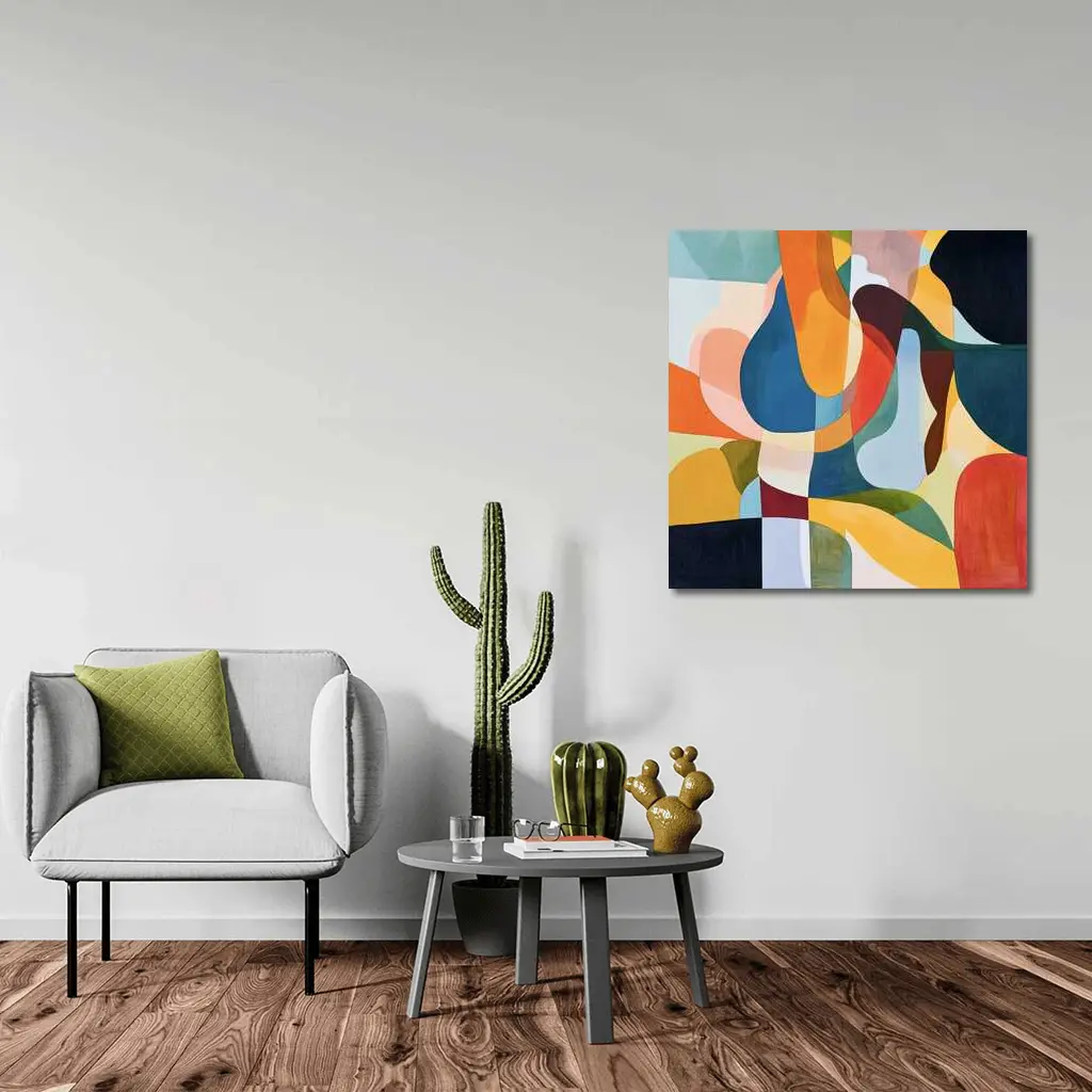 Colorful Abstract Organic Shapes Modern Art – Wall Art