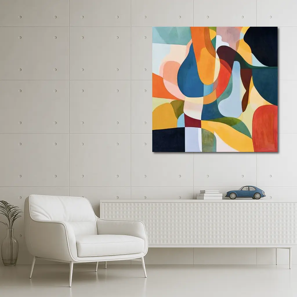 Colorful Abstract Organic Shapes Modern Art – Wall Art