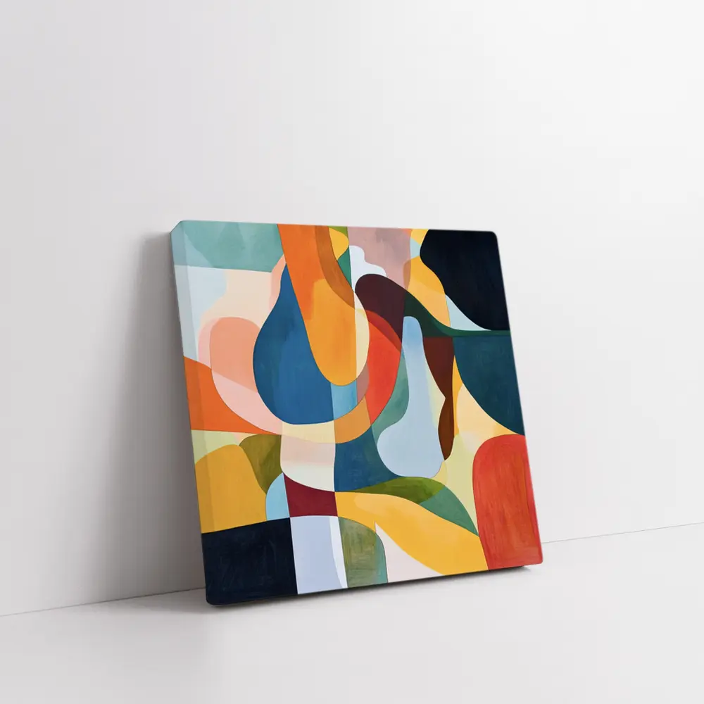 Colorful Abstract Organic Shapes Modern Art – Wall Art