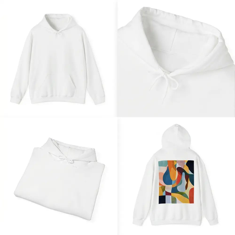 Colorful Abstract Organic Shapes Modern Art – Hoodies