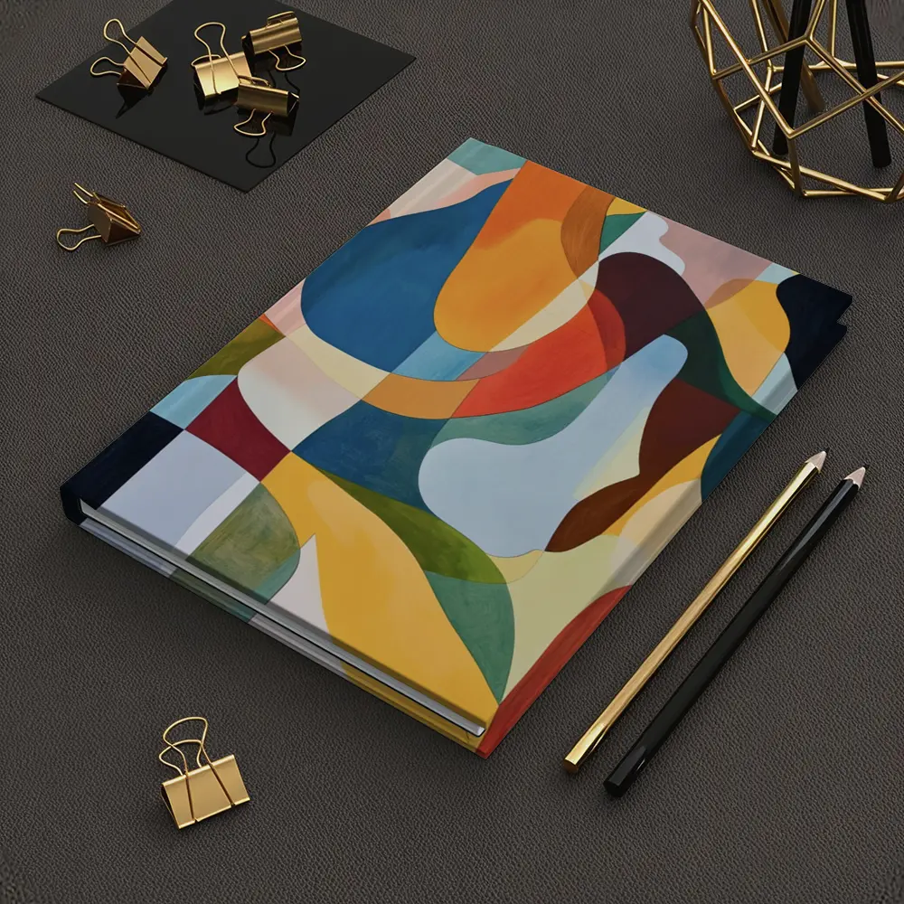 Colorful Abstract Organic Shapes Modern Art – Notebooks
