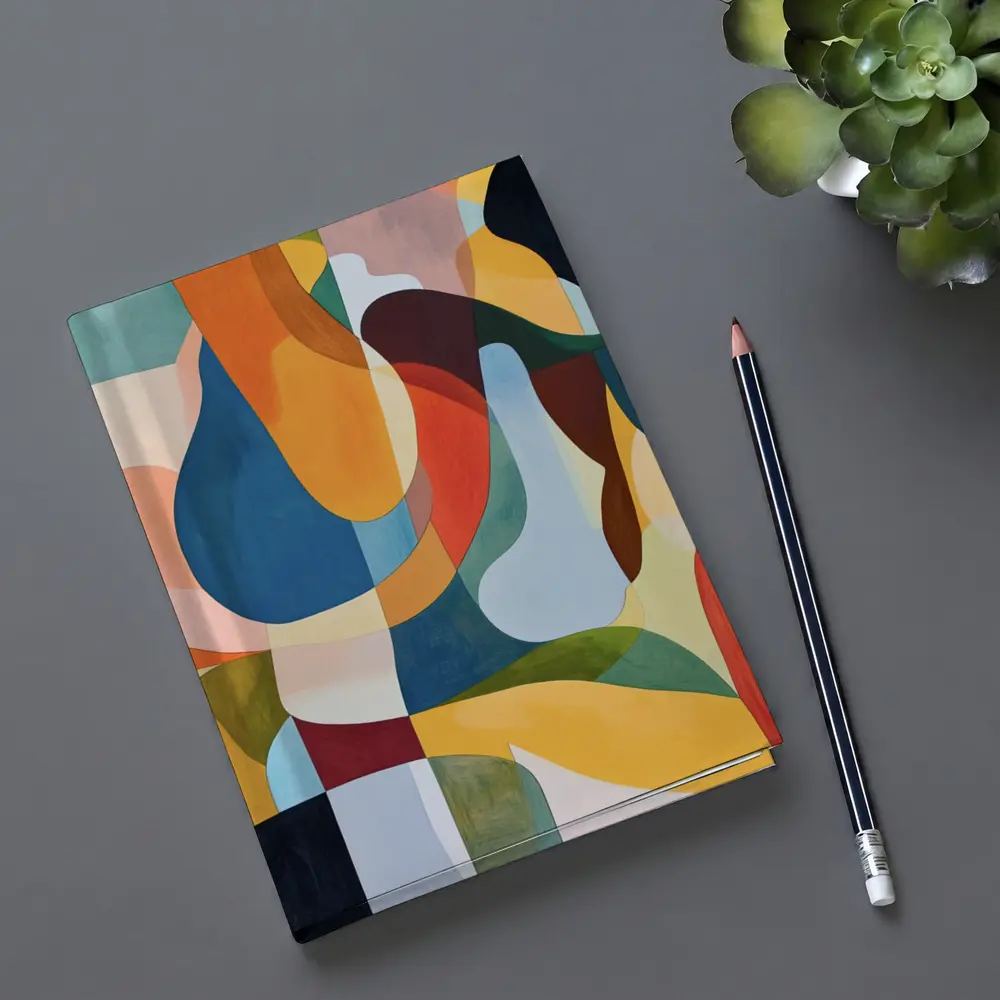 Colorful Abstract Organic Shapes Modern Art – Notebooks