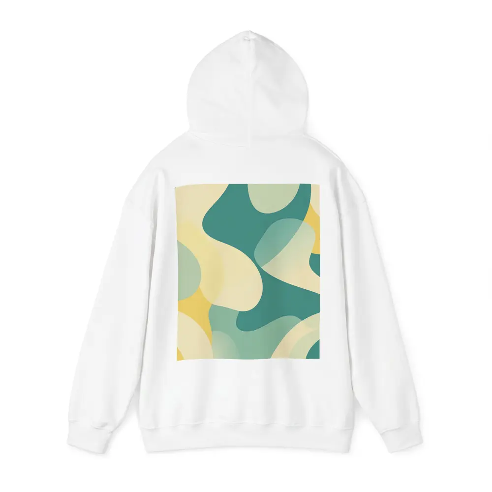 Teal Yellow Abstract Organic Blob Pattern – Hoodies