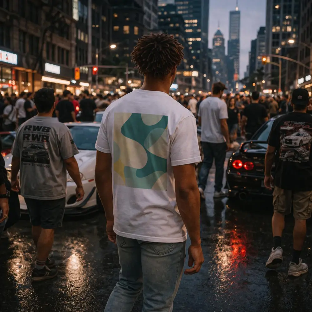 Teal Yellow Abstract Organic Blob Pattern – T-Shirts