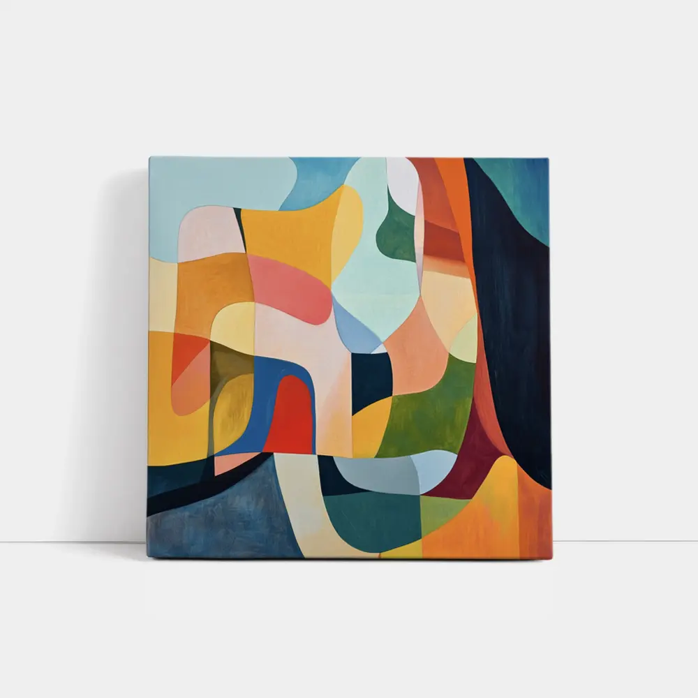 Colorful Abstract Organic Shapes Painting Art – Wall Art