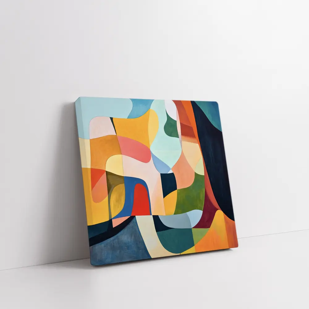 Colorful Abstract Organic Shapes Painting Art – Wall Art