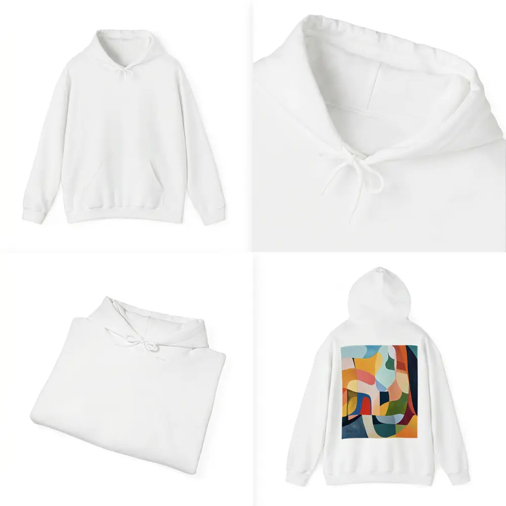 Colorful Abstract Organic Shapes Painting Art – Hoodies