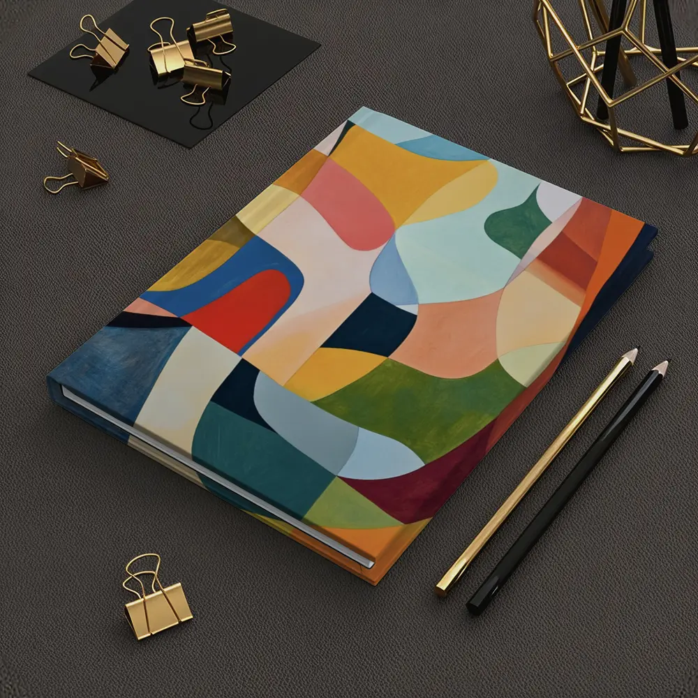Colorful Abstract Organic Shapes Painting Art – Notebooks