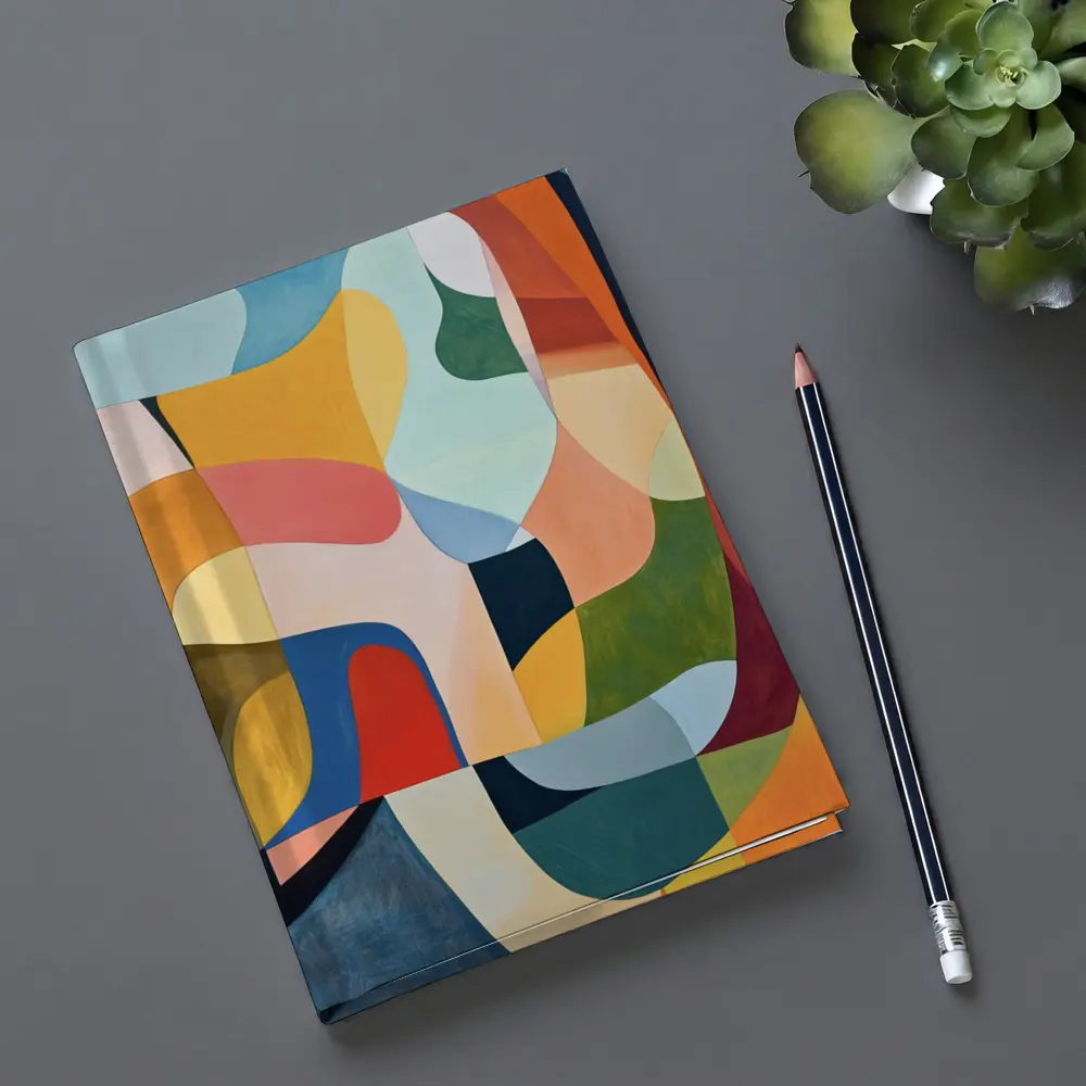 Colorful Abstract Organic Shapes Painting Art – Notebooks