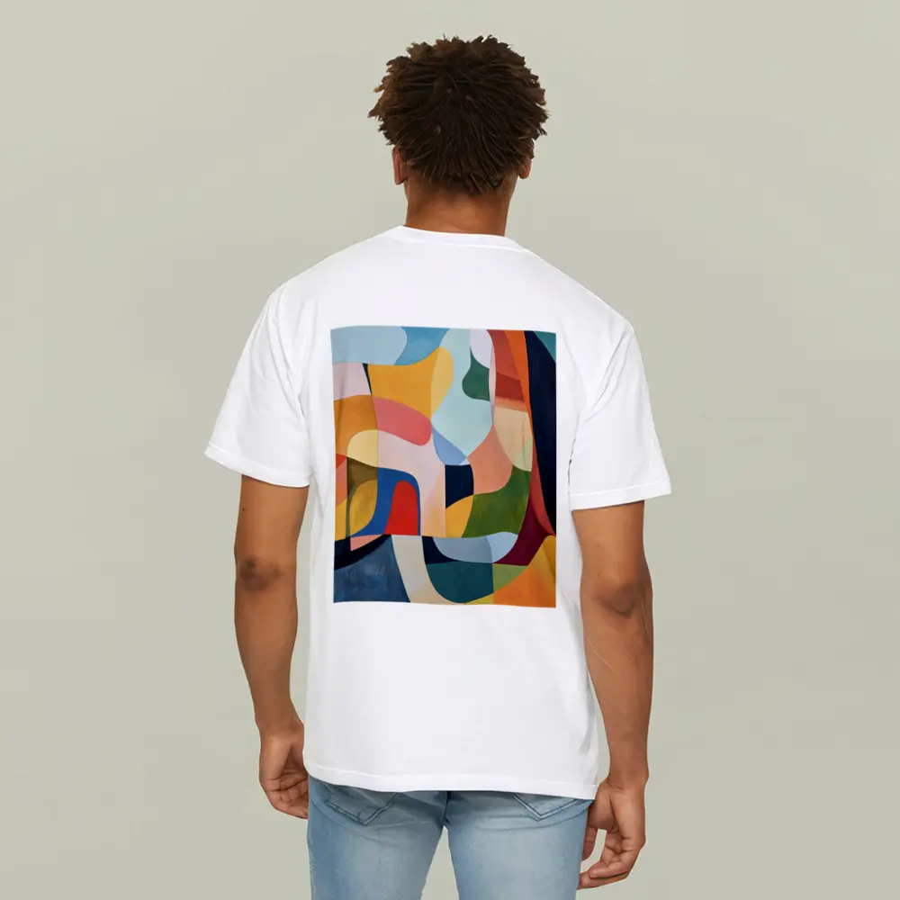 Colorful Abstract Organic Shapes Painting Art – T-Shirts