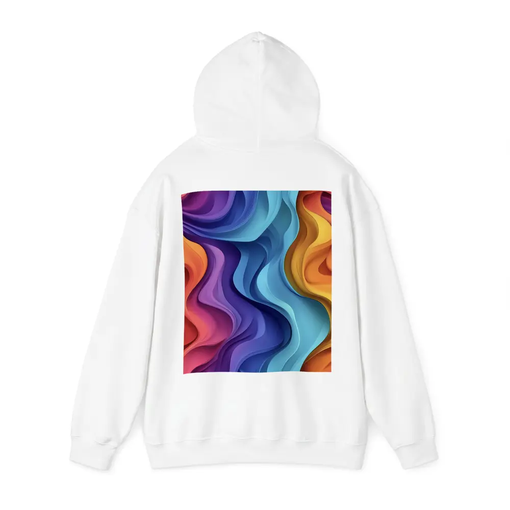 Colorful Abstract Wavy Layers Art Print – Hoodies