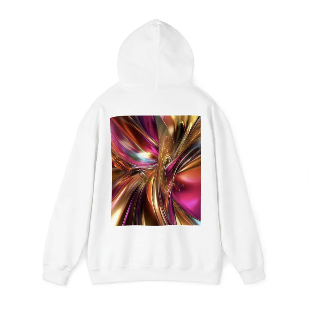 Gold Pink Abstract Metallic Swirl Art – Hoodies