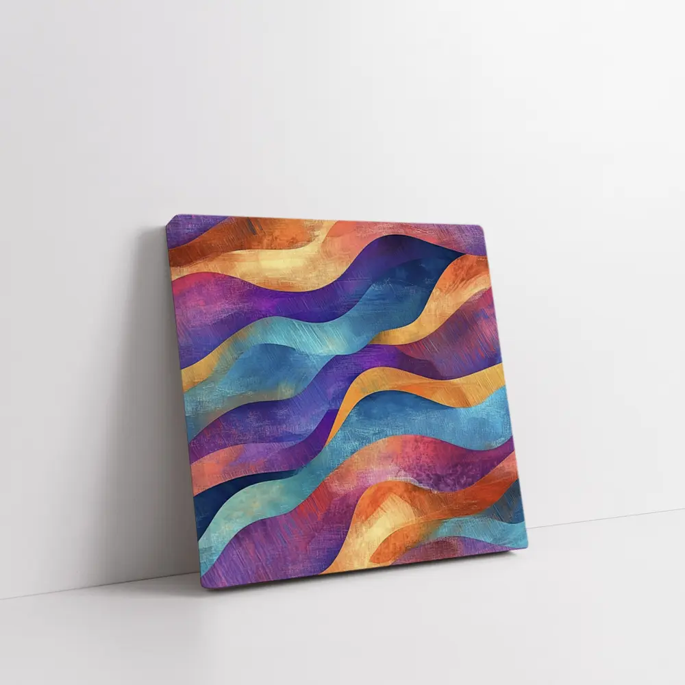 Colorful Abstract Wave Pattern Textured Art – Wall Art