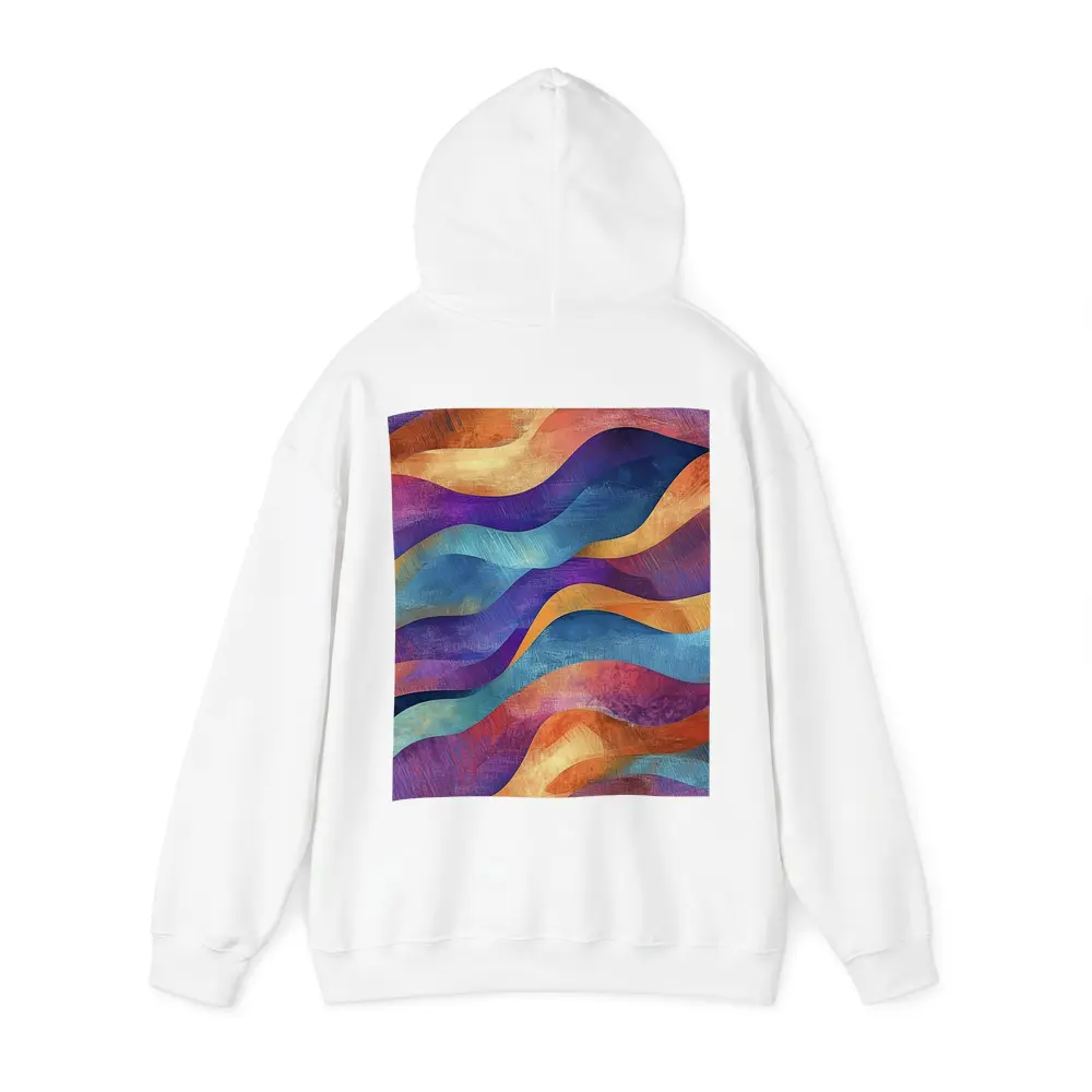 Colorful Abstract Wave Pattern Textured Art – Hoodies