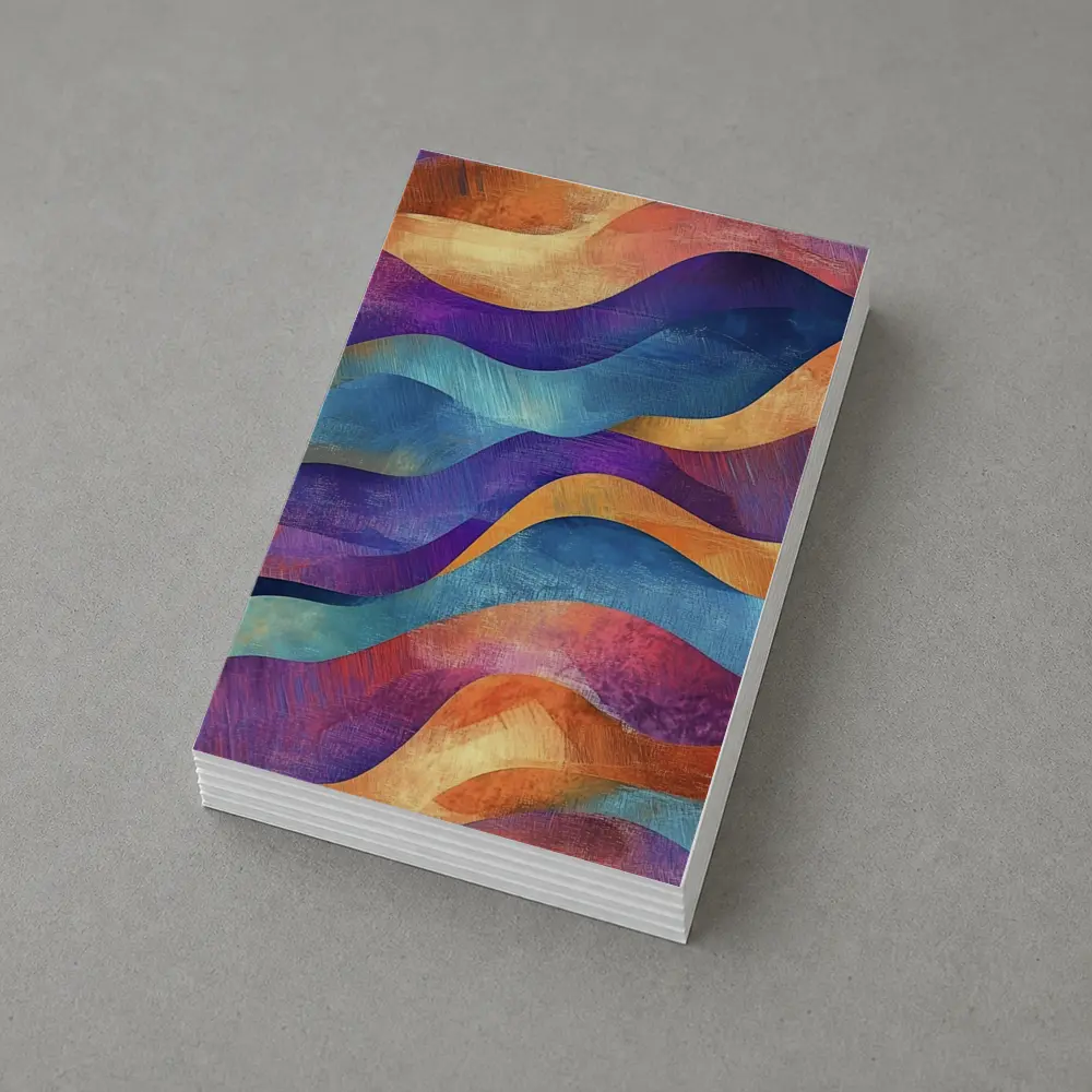 Colorful Abstract Wave Pattern Textured Art – Postcards