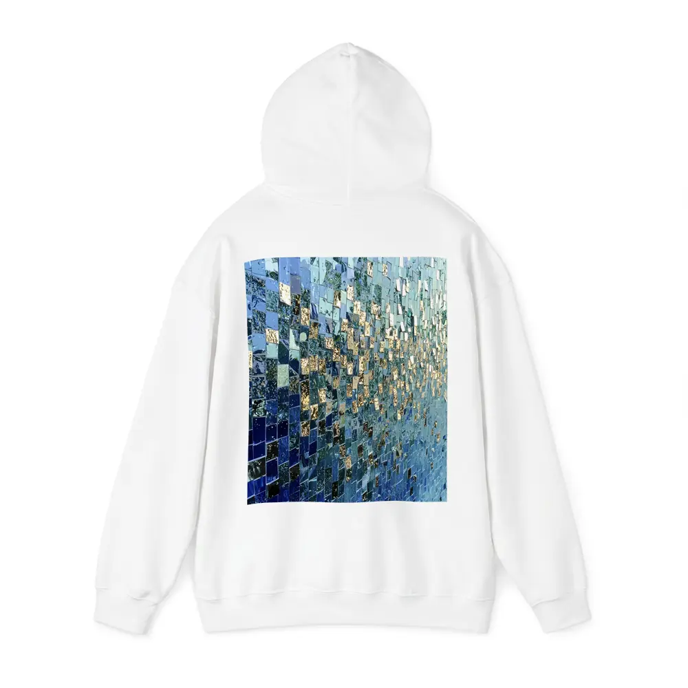 Blue Gold Mosaic Tile Abstract Wall Art – Hoodies