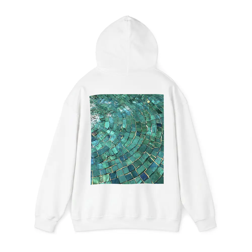Teal Mosaic Tiles Swirling Pool Water – Hoodies