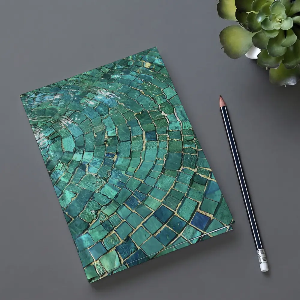 Teal Mosaic Tiles Swirling Pool Water – Notebooks