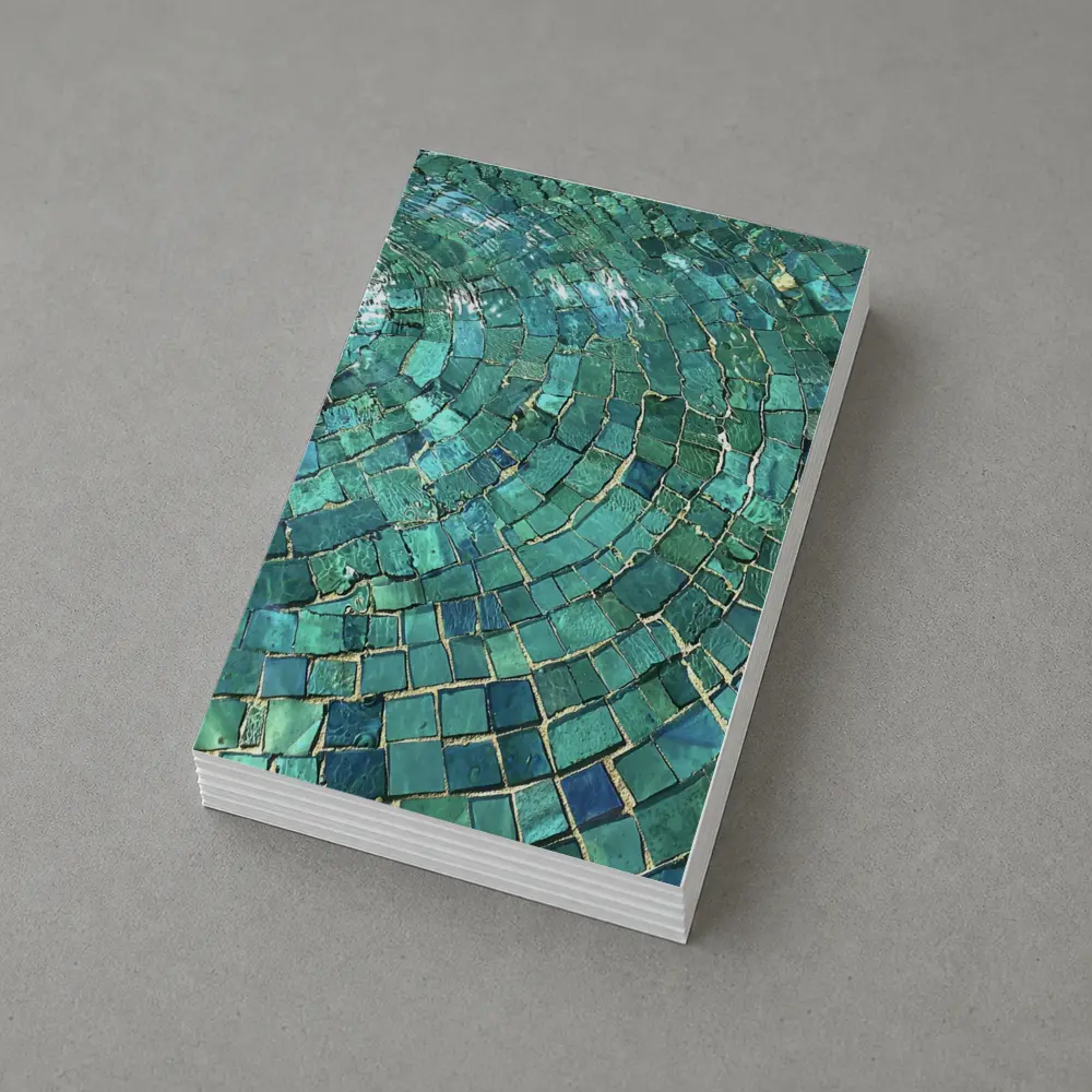 Teal Mosaic Tiles Swirling Pool Water – Postcards