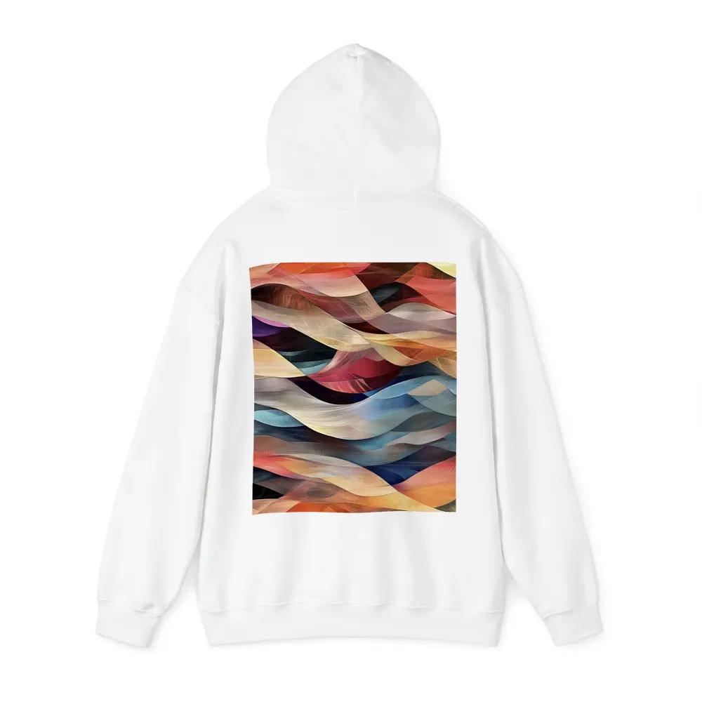Colorful Abstract Wave Layers Mixed Tones – Hoodies
