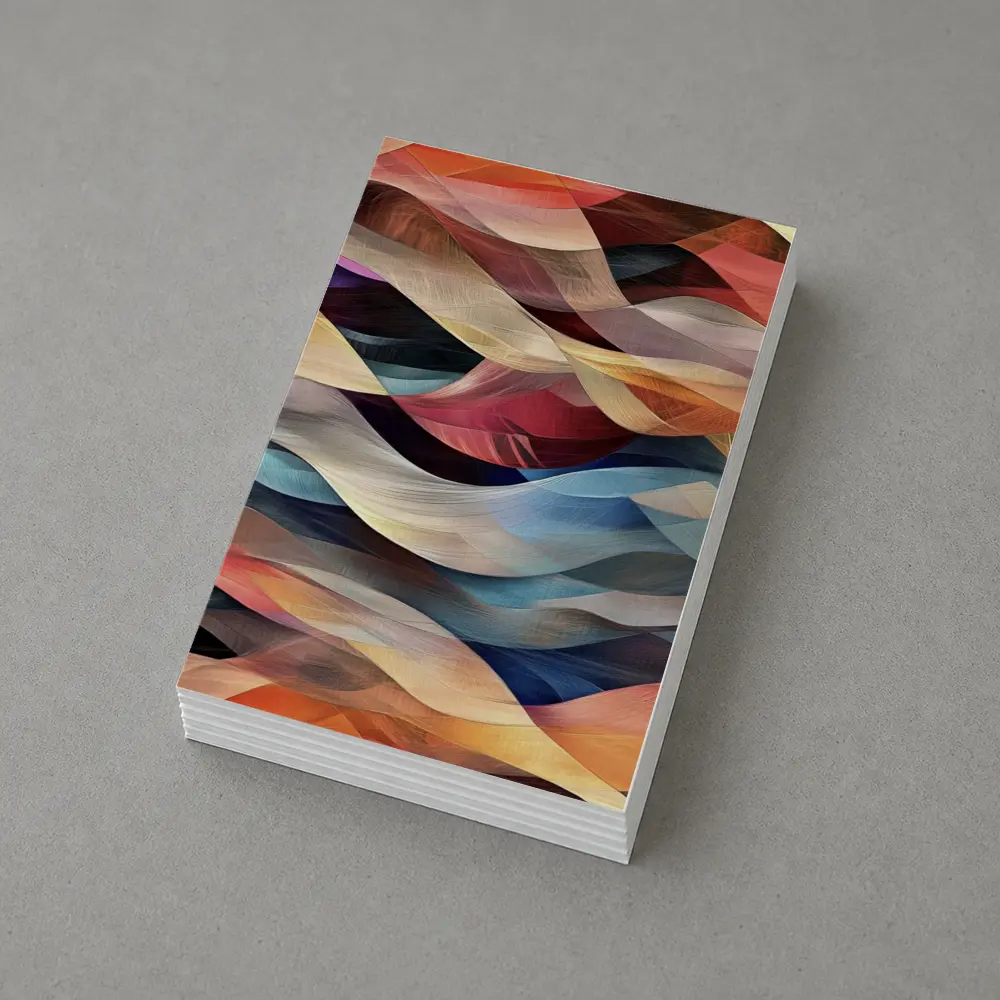 Colorful Abstract Wave Layers Mixed Tones – Postcards