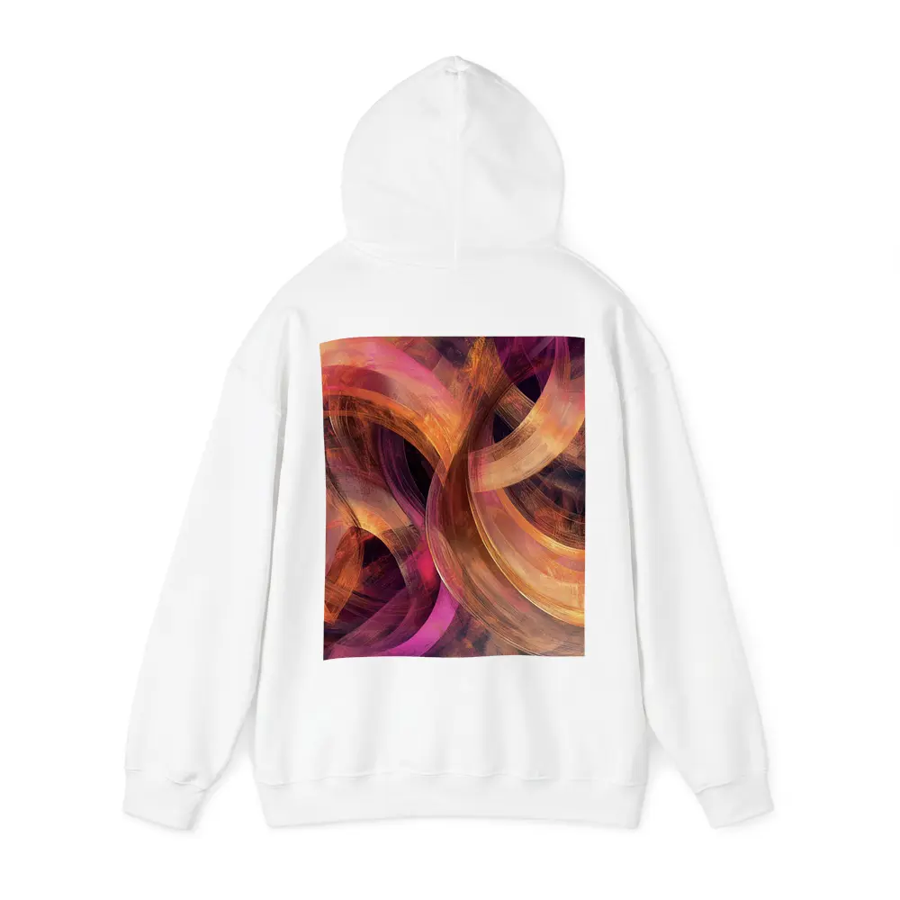 Swirling Circles Abstract Coral Pink Art – Hoodies