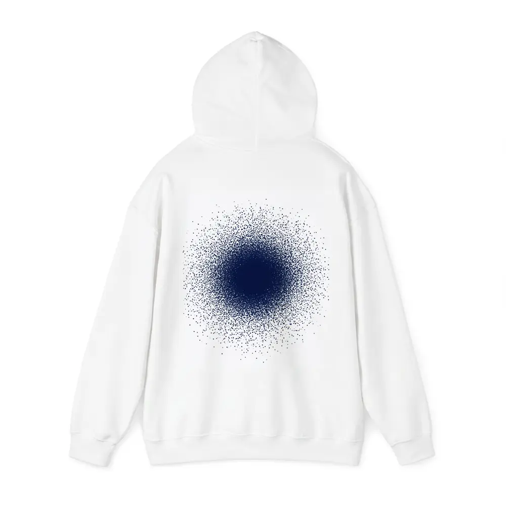 Navy Blue Dot Cluster Abstract Dark Explosion – Hoodies