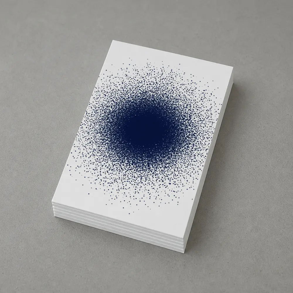 Navy Blue Dot Cluster Abstract Dark Explosion – Postcards