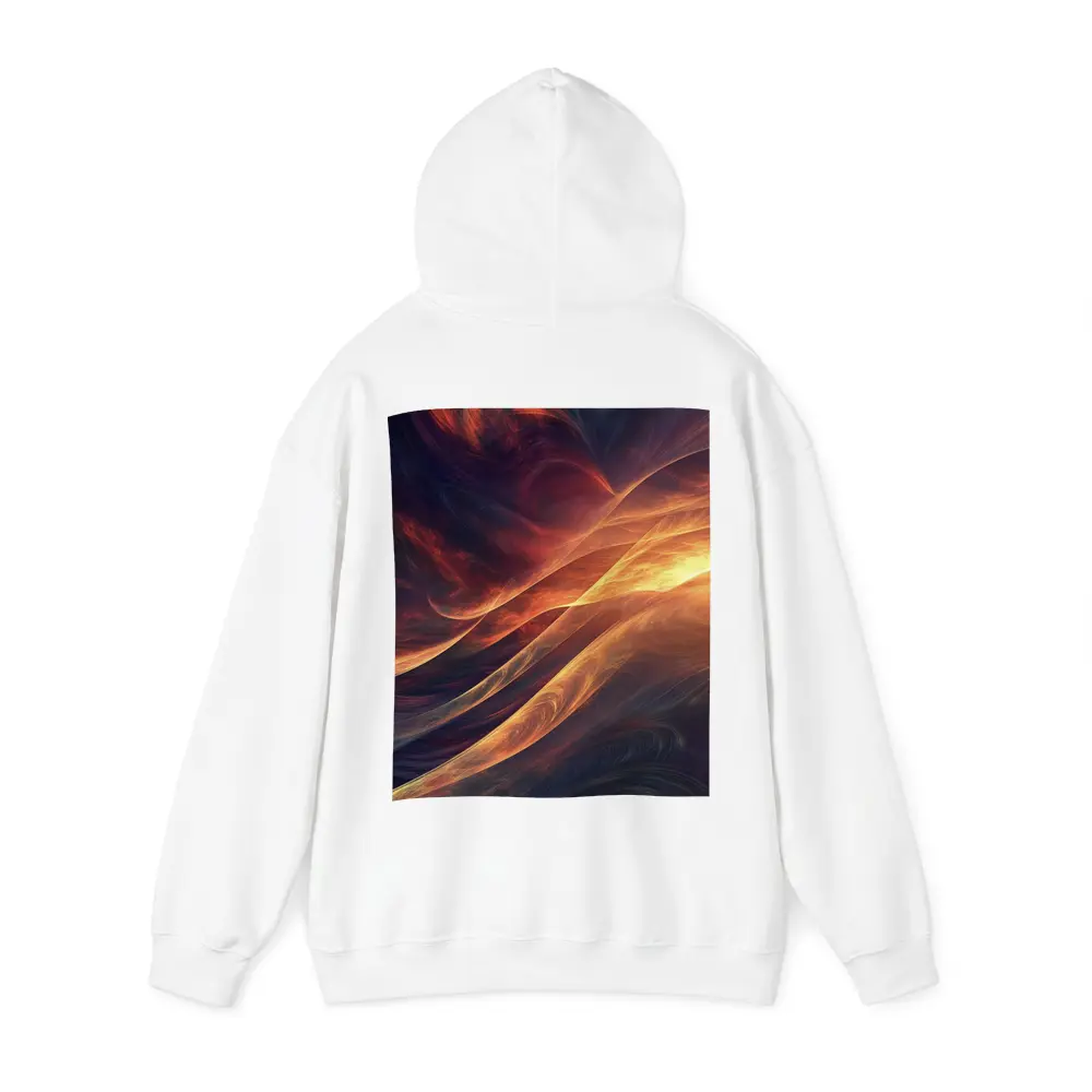 Fractal Flame Waves Dark Abstract Art – Hoodies