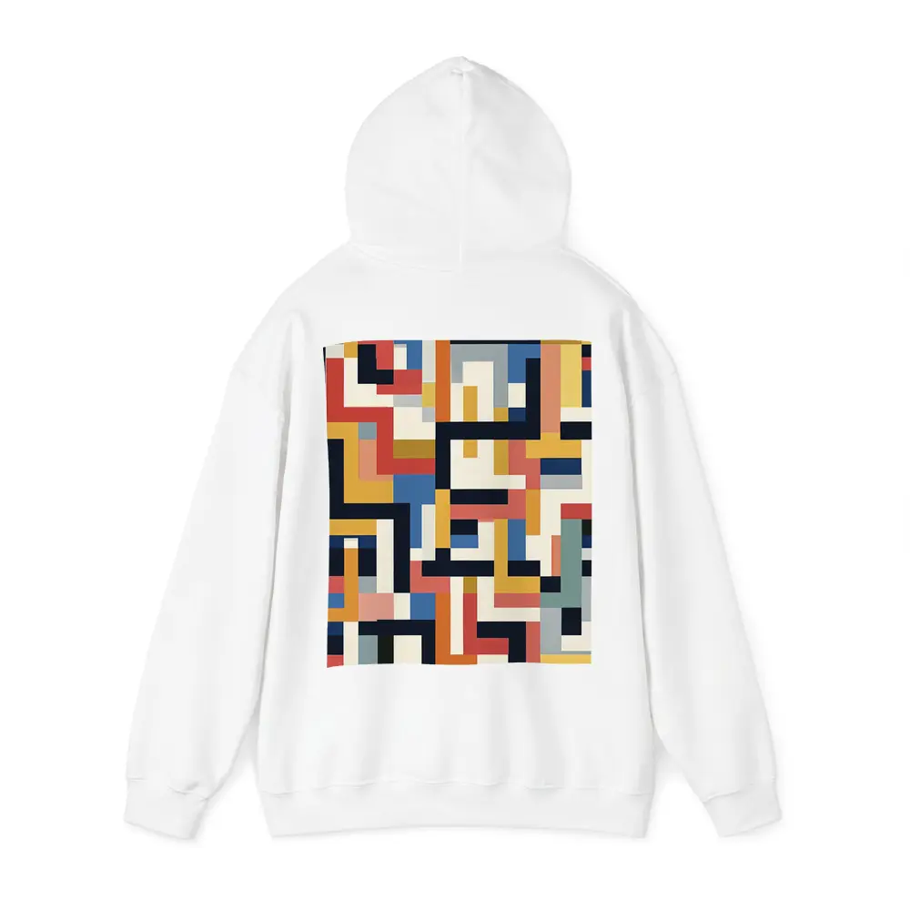 Bauhaus Geometric Abstract Color Block Pattern – Hoodies