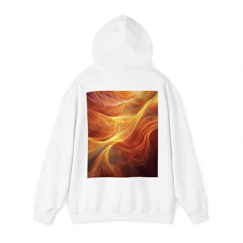 Fiery Orange Abstract Flowing Waves Art – Hoodies