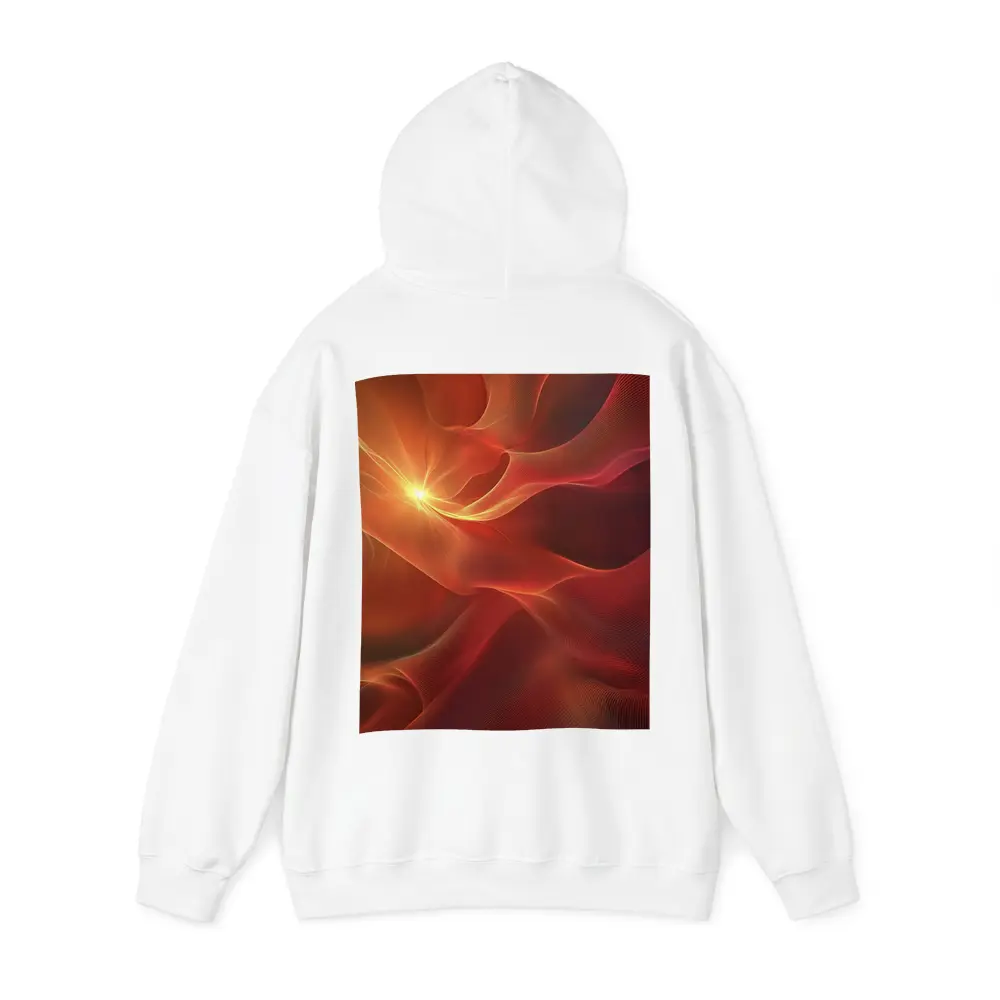 Red Abstract Flowing Waves Glowing Light – Hoodies